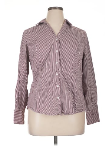 Lane Bryant Outlet Long Sleeve Button-Down Shirt (view 1)