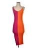 Unbranded 100% Polyester Color Block Orange Cocktail Dress Size S - photo 1