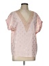 Shein 100% Polyester Pink Short Sleeve Blouse Size 12 - photo 1
