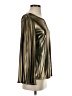 Marina Metallic Gold Long Sleeve Blouse Size S - photo 4