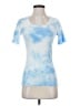 Helmut Lang 100% Cotton Tie-dye Blue Short Sleeve Top Size S - photo 1