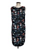 Halogen 100% Polyester Print Blue Casual Dress Size M - photo 2