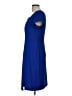 Connected Apparel Solid Blue Casual Dress Size 12 - photo 5