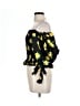 Caroline Constas Floral Yellow Black 3/4 Sleeve Blouse Size L - photo 5