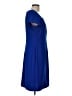 Connected Apparel Solid Blue Casual Dress Size 12 - photo 4