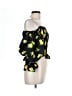 Caroline Constas Floral Yellow Black 3/4 Sleeve Blouse Size L - photo 4