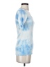 Helmut Lang 100% Cotton Tie-dye Blue Short Sleeve Top Size S - photo 4
