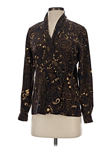 Dana Buchman Long Sleeve Silk Top (view 1)
