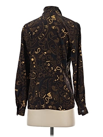 Dana Buchman Long Sleeve Silk Top (view 2)