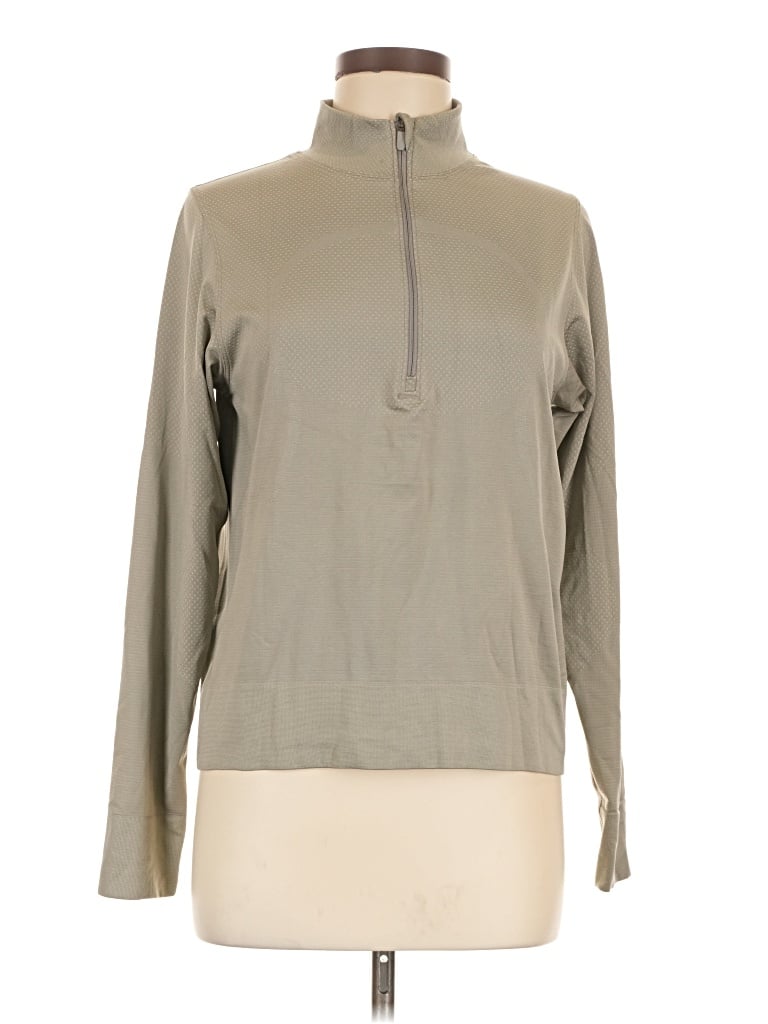 Pre-owned Lululemon Athletica Fleece Jacket In Tan