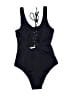 Rhythm. Solid Black One Piece Swimsuit Size S - photo 2