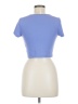 Shein Blue Short Sleeve Henley Size 6 - photo 2