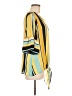 Sami & JO 100% Polyester Stripes Yellow Short Sleeve Blouse Size M - photo 4