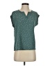 Papermoon 100% Polyester Stars Teal Short Sleeve Blouse Size XS - photo 1