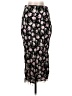 LoveShackFancy 100% Viscose Floral Black Formal Skirt Size S - photo 1