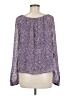 Ann Taylor LOFT 100% Polyester Purple Long Sleeve Blouse Size M - photo 2