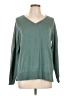 Lucky Brand Solid Green Pullover Sweater Size L - photo 1