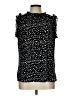 NY Collection Polka Dots Black Sleeveless T-Shirt Size L - photo 1