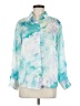 Assorted Brands 100% Polyester Tie-dye Teal 3/4 Sleeve Blouse Size M - photo 1