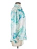 Assorted Brands 100% Polyester Tie-dye Teal 3/4 Sleeve Blouse Size M - photo 4
