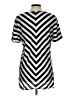 Khakis & Co Stripes Silver Short Sleeve Blouse Size L - photo 2