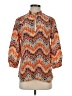 Amanda Uprichard Chevron-herringbone Orange 3/4 Sleeve Blouse Size P (petite) - photo 1