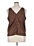 Old Navy 100% Polyester Brown Sleeveless Blouse Size XL - photo 2