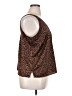 Old Navy 100% Polyester Brown Sleeveless Blouse Size XL - photo 4