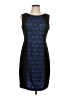 Connected Apparel Graphic Blue Cocktail Dress Size 10 - photo 1