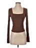 Be Cool Brown Long Sleeve Top Size S - photo 1