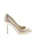 Enzo Angiolini Metallic Ivory Tan Heels Size 10 - photo 1