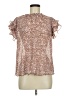 Cato 100% Polyester Animal Print Brown Short Sleeve Blouse Size M - photo 1
