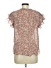Cato 100% Polyester Animal Print Brown Short Sleeve Blouse Size M - photo 2