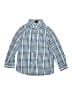 IZOD Checkered-gingham Blue Long Sleeve Button-Down Shirt Size 8 - photo 1