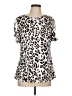 ADREAMLY Animal Print Ivory Short Sleeve T-Shirt Size L - photo 1