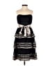 BCBGMAXAZRIA 100% Polyester Stripes Black Cocktail Dress Size 6 - photo 1