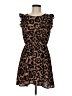 Shein 100% Polyester Animal Print Brown Casual Dress Size M - photo 1