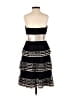 BCBGMAXAZRIA 100% Polyester Stripes Black Cocktail Dress Size 6 - photo 2