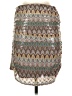 Express 100% Polyester Chevron-herringbone Silver Brown Casual Skirt Size S - photo 1