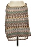 Express 100% Polyester Chevron-herringbone Silver Brown Casual Skirt Size S - photo 2
