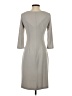 Emploi Solid Gray Casual Dress Size S - photo 2