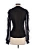 Bebe 100% Silk Black Long Sleeve Silk Top Size XXS - photo 2