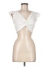 Shein 100% Viscose White Short Sleeve Top Size 6 - photo 1
