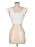 Shein 100% Viscose White Short Sleeve Top Size 6 - photo 2