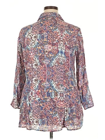 Notations 3/4 Sleeve Button-Down Shirt (view 2)
