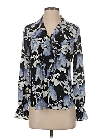 Karl Lagerfeld Paris Long Sleeve Blouse (view 1)
