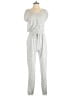 Serra 100% Polyester Metallic Silver Jumpsuit Size S - photo 1