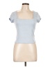 Harper & Ivy Blue Short Sleeve Top Size L - photo 1
