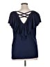 Torrid Blue Short Sleeve Blouse Size 1X Plus (1) - photo 2