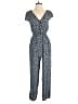 American Eagle Outfitters 100% Viscose Hearts Blue Jumpsuit Size S - photo 1